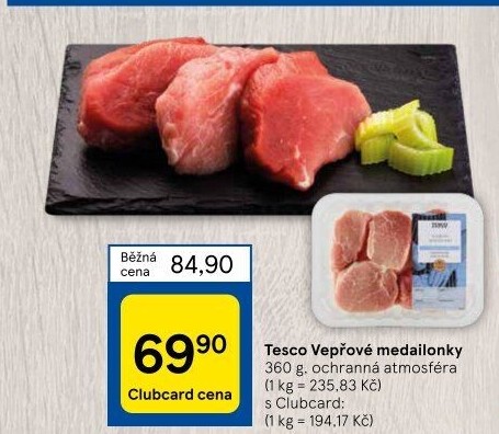 Medailonky vepřové Tesco