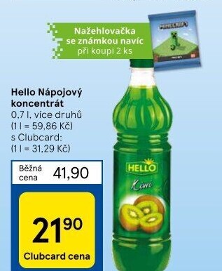 Nápojový koncentrát Hello