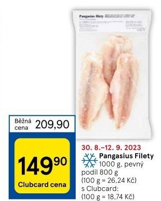Pangasius filety mražený