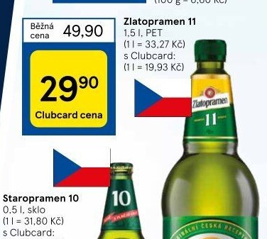 Pivo světlý ležák 11° Zlatopramen