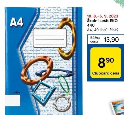 Školní sešit A4