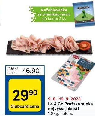 Šunka pražská nejvyšší jakosti LE&amp