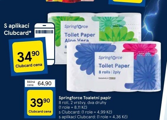 Toaletní papír 2vrstvý Springforce