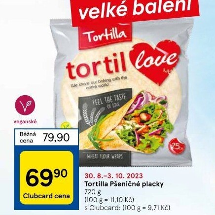 Tortilla pšeničná TortilLOVE