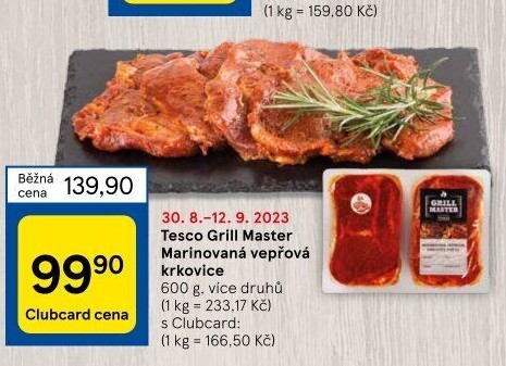 Vepřová krkovice marinovaná Grill Master Tesco