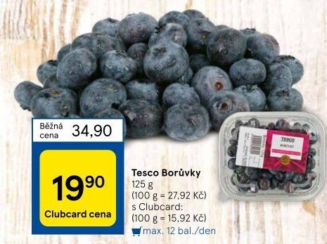 Borůvky Tesco