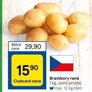 Brambory konzumní rané
