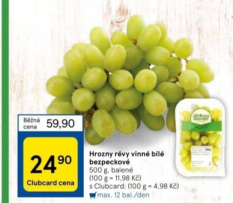 Hrozny bílé bezsemenné The Grower'