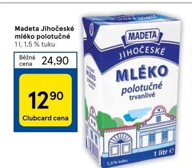 Mléko trvanlivé Jihočeské Madeta - 1,5% polotučné