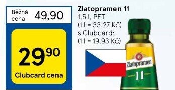 Pivo světlý ležák 11° Zlatopramen