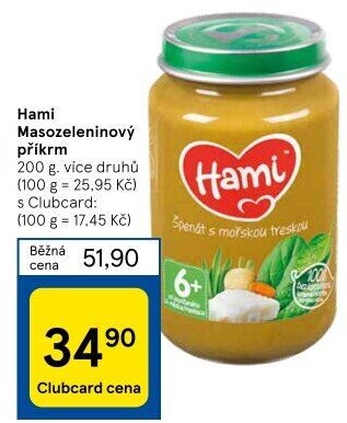 Příkrm masozeleninový Hami
