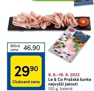 Šunka pražská nejvyšší jakosti LE&amp