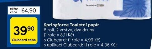Toaletní papír 2vrstvý Springforce