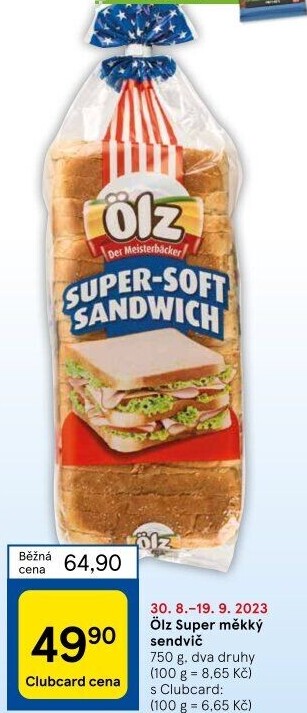 Toustový chléb Sandwich Soft Ölz