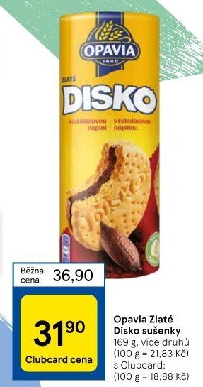 Zlaté sušenky Disko Opavia