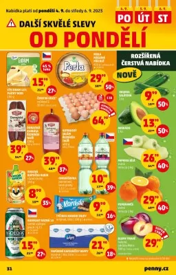 akční leták Penny Market 31.8.2023-6.9.2023