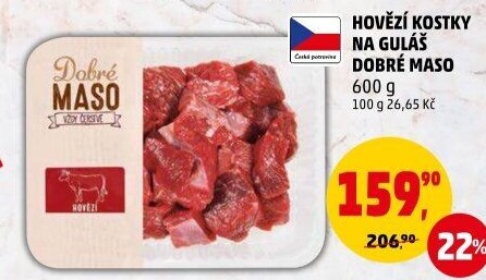 Hovězí maso na guláš Dobré maso