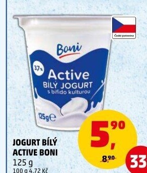 Jogurt bílý Active Boni