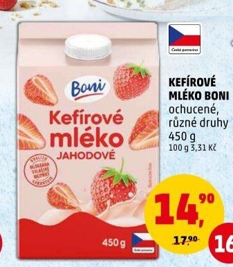 Kefírové mléko ochucené Boni