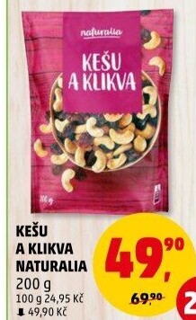 Kešu a klikva Naturalia