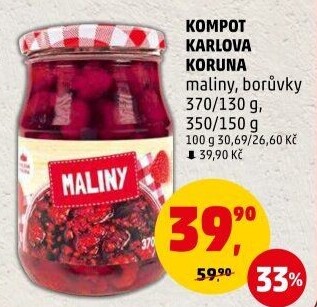 Kompot maliny Karlova Koruna