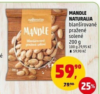 Mandle pražené Naturalia
