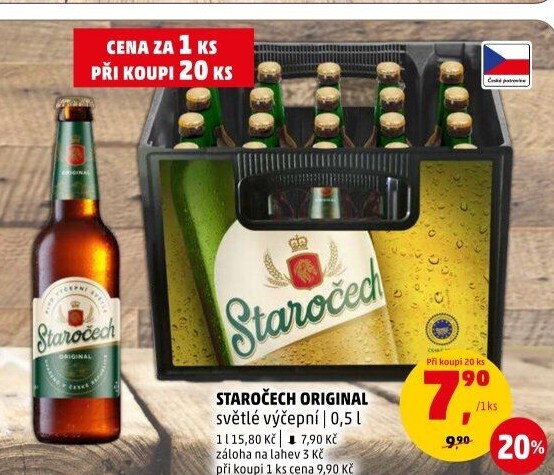 Pivo světlé výčepní Original Staročech