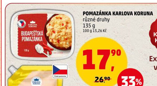 Pomazánky Karlova Koruna