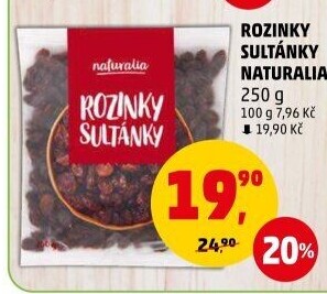 Rozinky Sultánky Naturalia