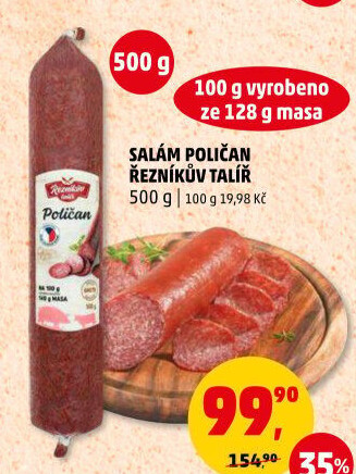 Salám Poličan Řezníkův talíř