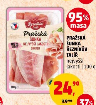 Šunka pražská nejvyšší jakosti Řezníkův talíř