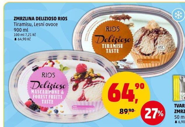 Zmrzlina ve vaničce Delizioso Rios