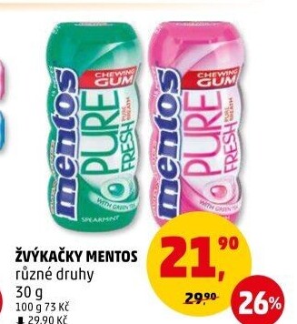Žvýkačky Mentos