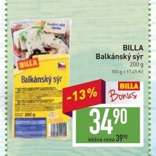 Balkánský sýr Billa