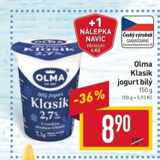 Bílý jogurt Klasik Olma