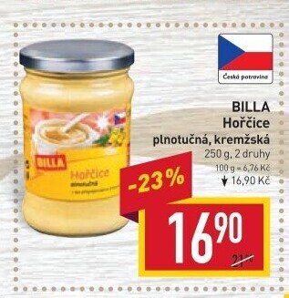 Hořčice plnotučná Billa