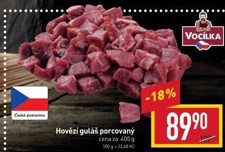 Hovězí maso na guláš Vocílka