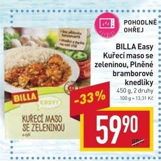 Kuřecí maso se zeleninou a rýží Easy Billa