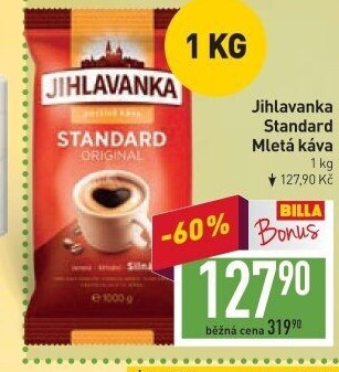Mletá káva Standard Jihlavanka