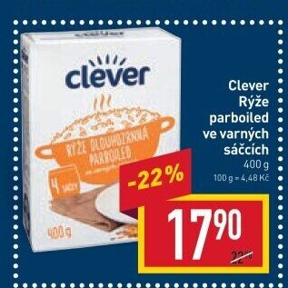 Rýže parboiled dlouhozrnná Clever