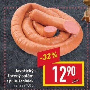Salám javořický točený