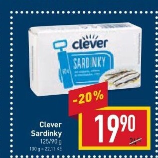 Sardinky v oleji Clever