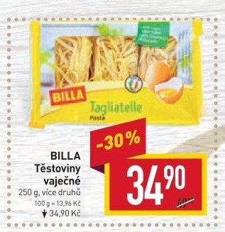 Těstoviny vaječné Billa