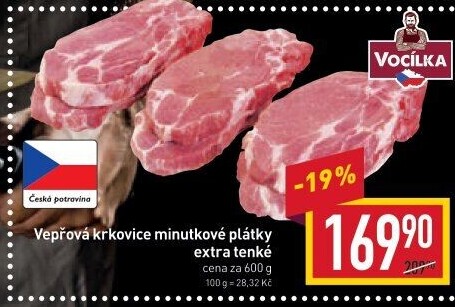 Vepřová krkovice bez kosti Vocílka