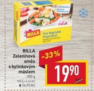 Zeleninová směs s bylinkovým máslem mražená Billa