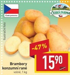 Brambory konzumní rané Česká farma