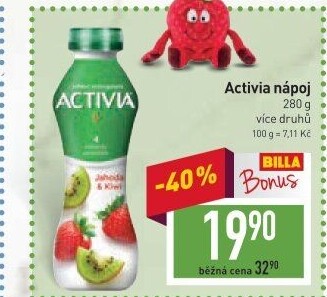 Jogurtový nápoj Activia Danone