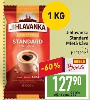 Mletá káva Standard Jihlavanka
