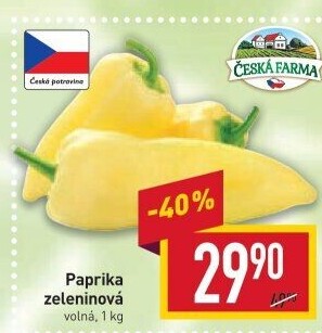 Paprika bílá Česká farma