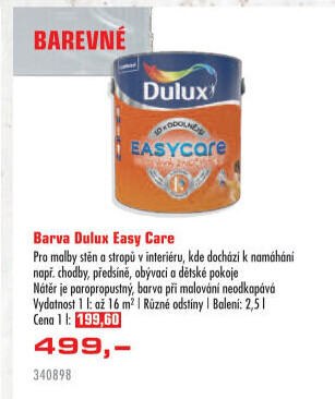 Barva interiérová Easycare Dulux